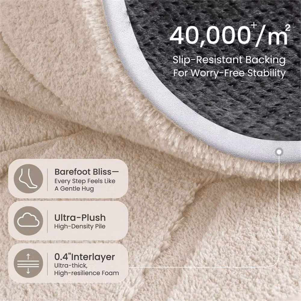 FORGEVIO Modern Rectangular Cream Rug, W: 160 cm, D: 230 cm