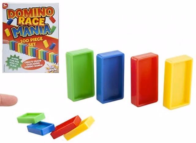 UMKYTOYS Domino Race Mania 100 Piece Stacking Toy in Multicolour