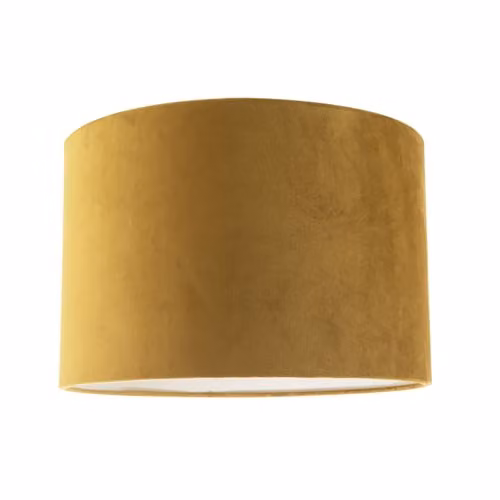 Happy Homewares Modern Round Fabric Lamp Shade in Yellow, Diameter: 30 cm – 1