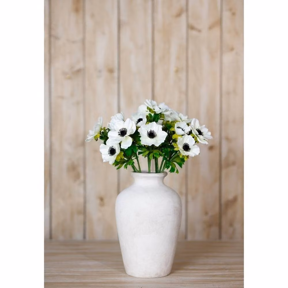 Lemon Pavilion White Anemone Single Stem Plastic Flower, Height: 56 cm – 2