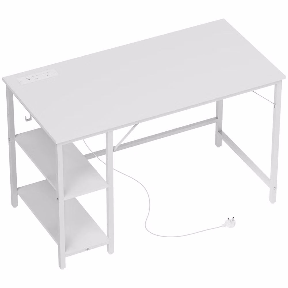 Wyld Haus Vima White Modern Home Office and Gaming Desk, W: 120 cm, D: 60 cm, H: 75 cm – 2