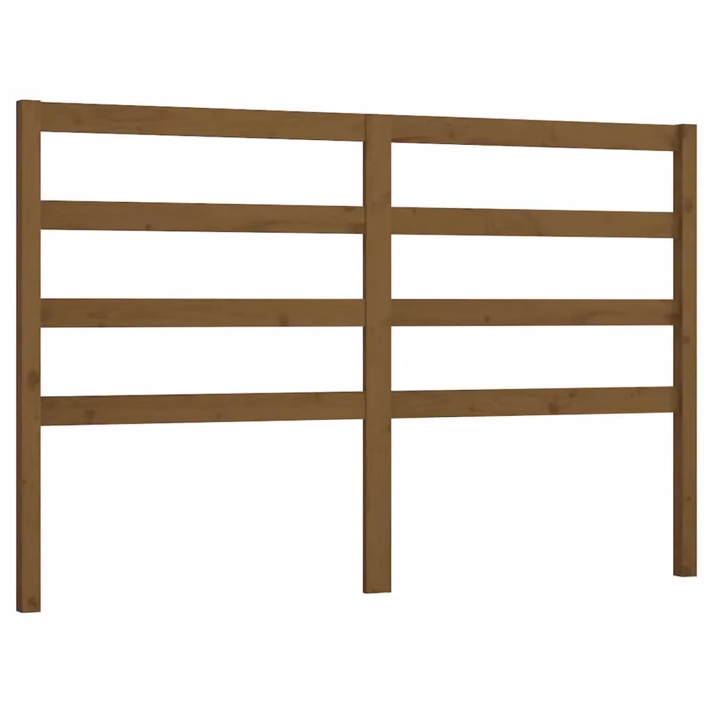 Berkfield Home Rustic Solid Wood Pine Bed Headboard in Honey Brown, W: 126 cm, H: 100 cm, D: 4 cm – 2
