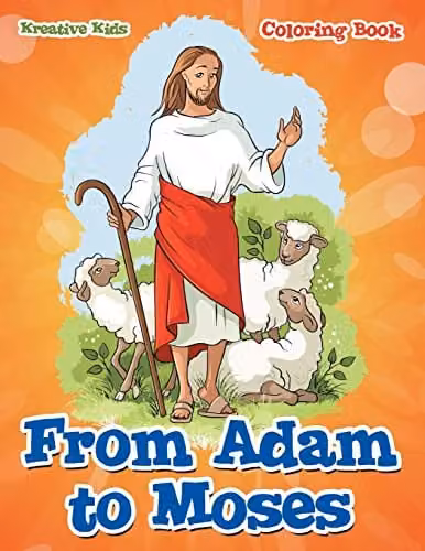Kreative Kids From Adam to Moses Colouring Book for Children, Multicolour, W: 21.59 cm, H: 27.94 cm, D: 0.61 cm