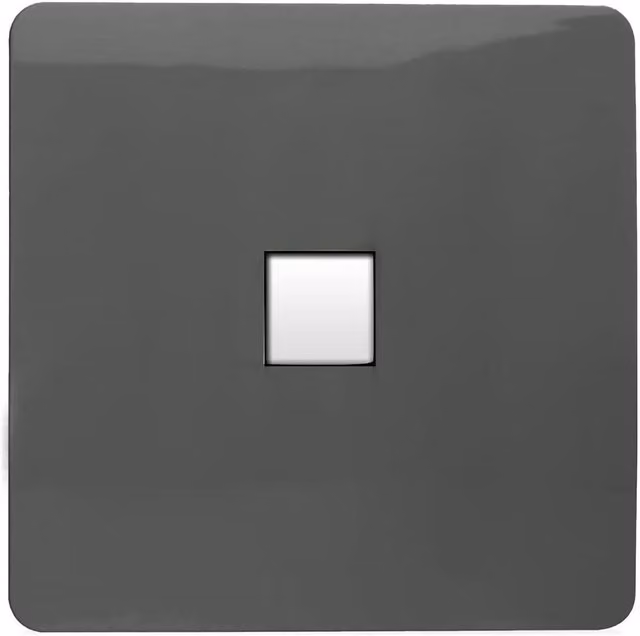 Trendi Switch 1 Gang Cat 3 Telephone Secondary Flush Socket in Anthracite Grey