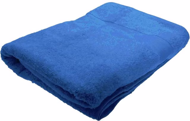 Jassz Premium Heavyweight Cotton Bath Sheet in Royal Blue with Border – 1