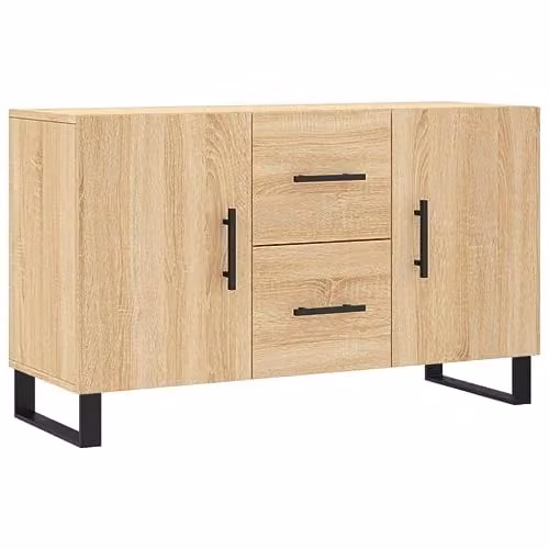 vidaXL Modern Sideboard in Sonoma Oak, W: 100 cm, D: 36 cm, H: 60 cm – 1