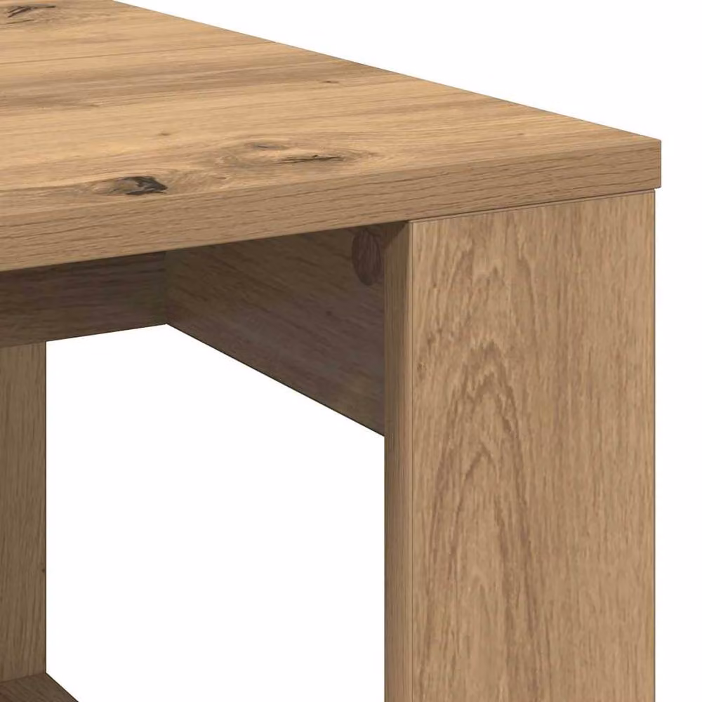 Berkfield Home Artisan Oak Coffee Table in Brown, W: 102 cm, D: 50 cm, H: 35 cm – 5