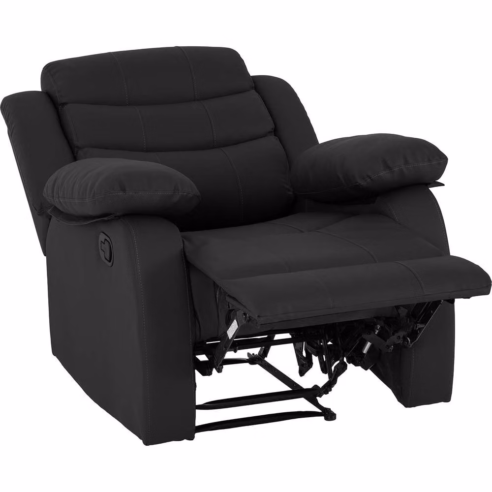 Seconique Roma Modern Relax Recliner Chair in Black Synthetic Leather – 3