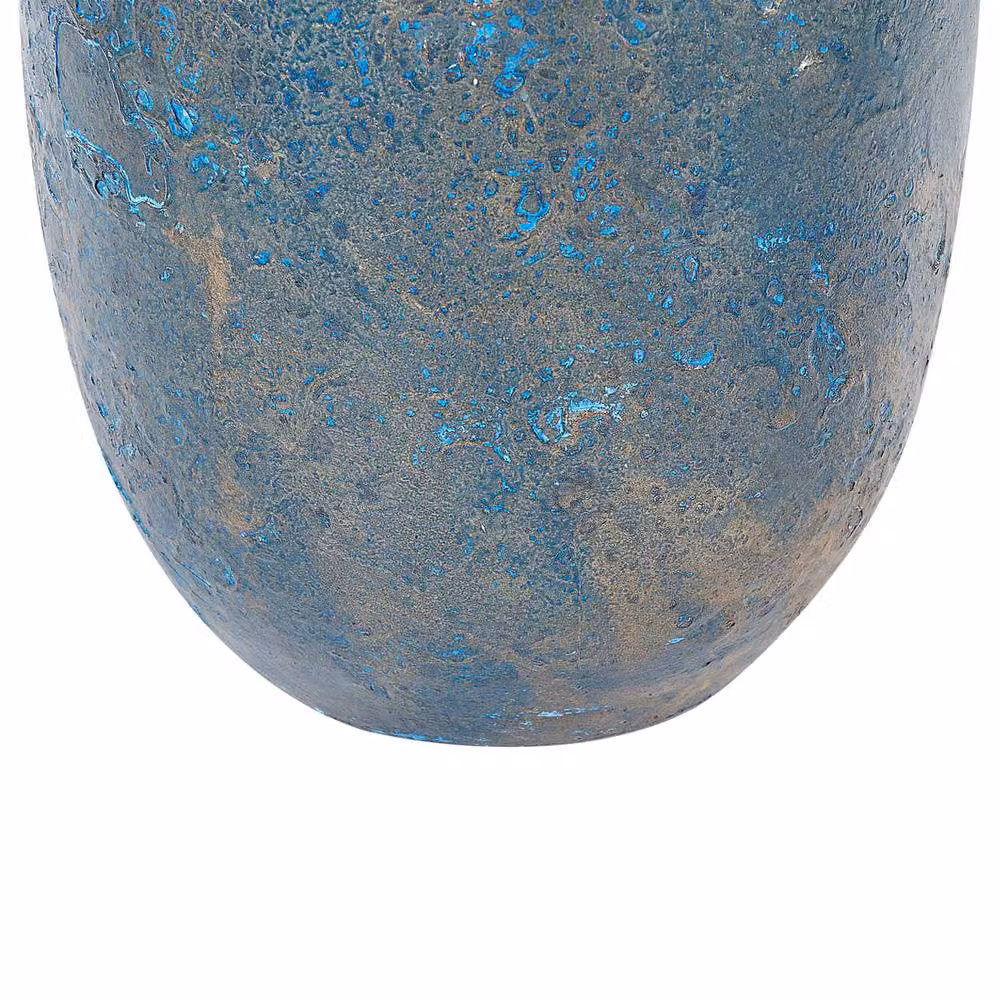 Wyld and Coco Handmade Ceramic Terracotta Vase in Blue and Brown, Height: 50 cm – 4
