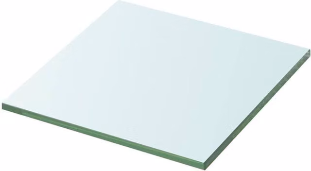 Berkfield Home Wall Mounted Glass Shelves, 2 Pack, Transparent, W: 30 cm, D: 25 cm