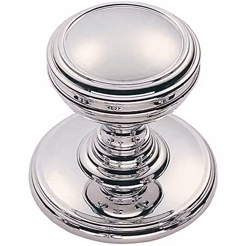 Loops Ringed Tiered Cupboard Door Knob in Polished Chrome, 38mm Diameter