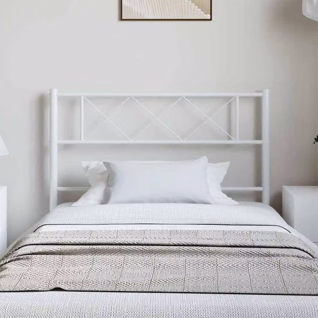 Berkfield Home Metal Headboard in White