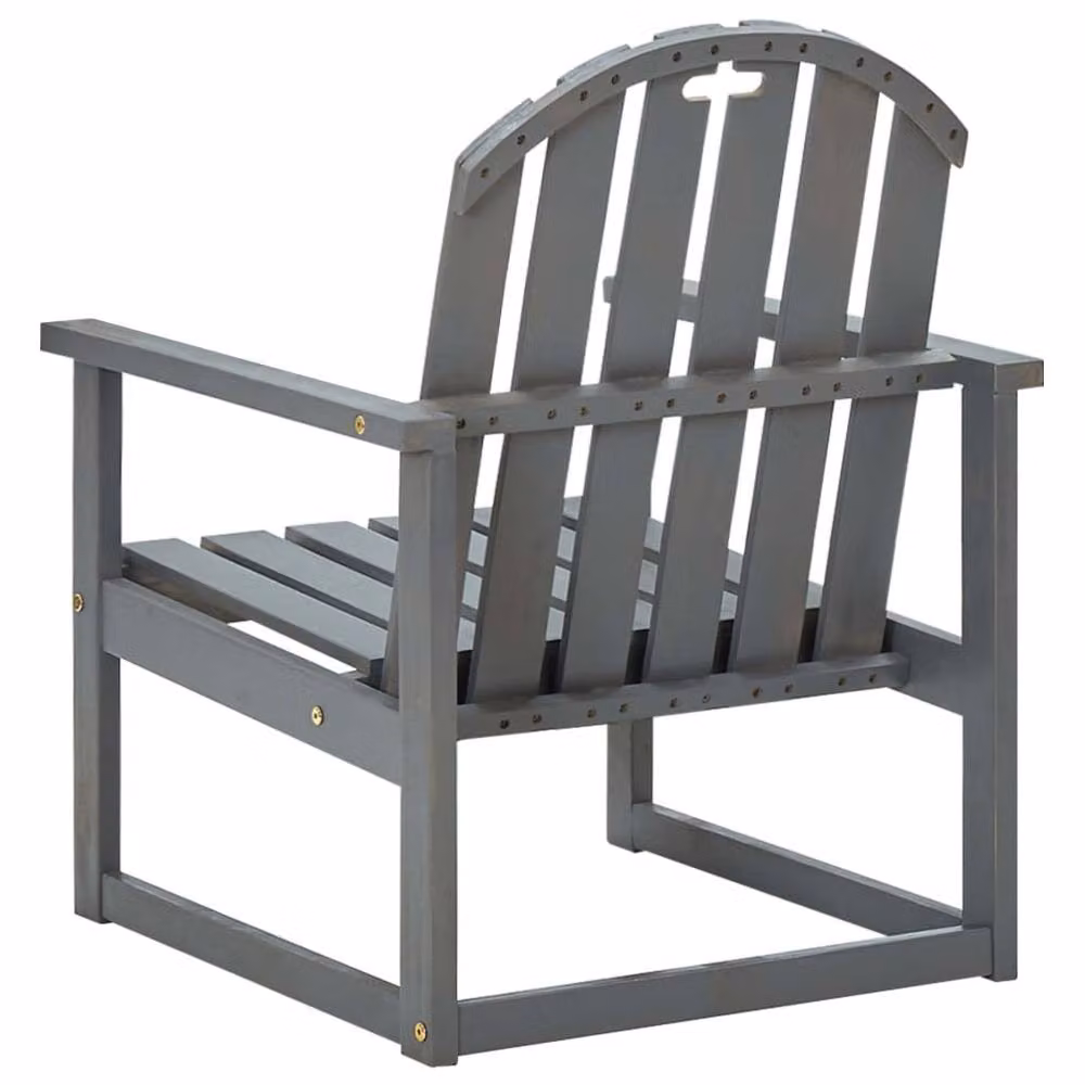 Berkfield Home Set of 2 Grey Acacia Wood Garden Sofa Chairs with Armrests – 4