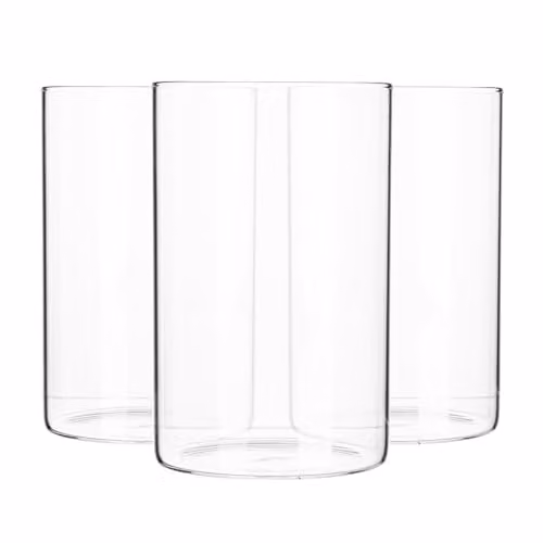 Argon Tableware Scandi Glass Open Storage Jars, 1 Litre, 3 Pack, Transparent – 1