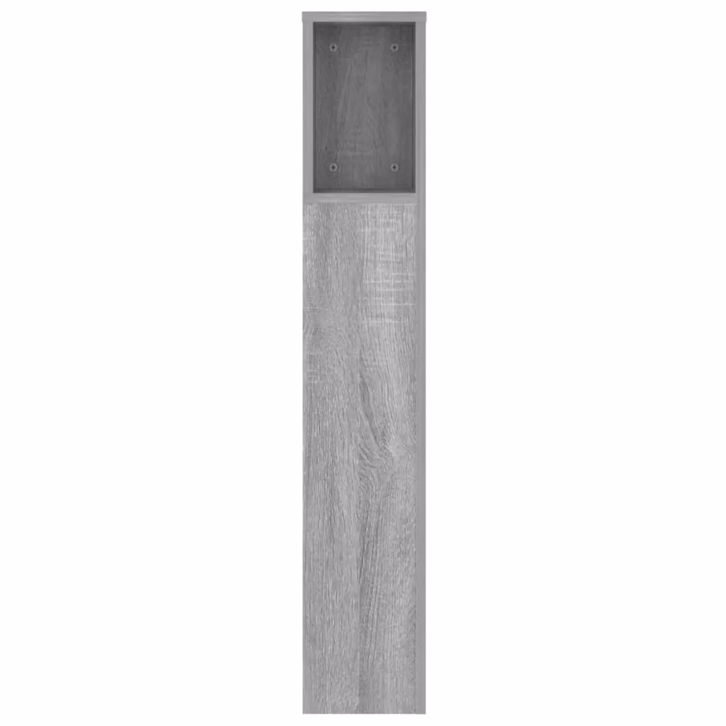 Berkfield Home Grey Sonoma Headboard Cabinet with Integrated Shelf, W: 140 cm, D: 18.5 cm, H: 104.5 cm – 3