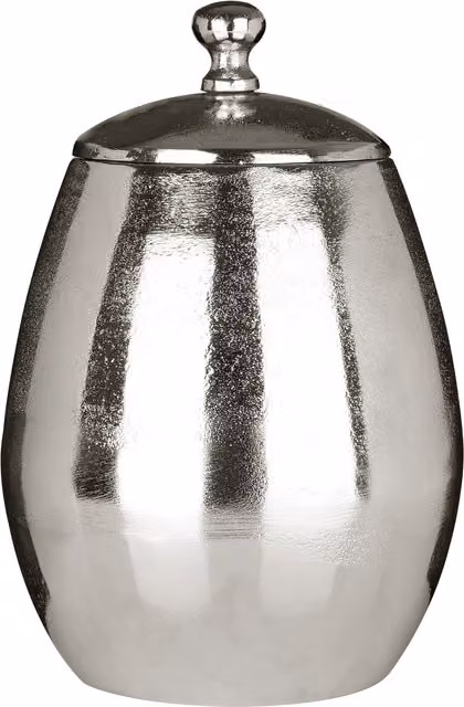 Orsina Handcrafted Large Silver Aluminium Jar