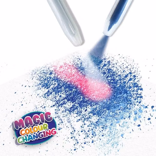 SES Magic Colour Changing Blow Airbrush Pens in Yellow and White