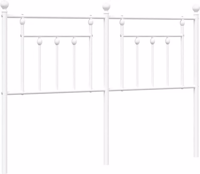 Berkfield Home Classic Metal Headboard in White, 150 cm