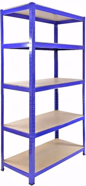 Monster Racking Blue Industrial Storage Racks with Adjustable MDF Shelves, 4 x W: 90 cm, H: 180 cm, D: 45 cm – 2
