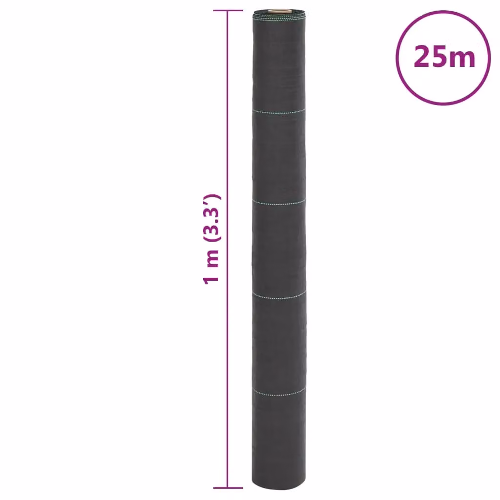 Berkfield Home Black Weed Membrane, 1 x 25 m – 4