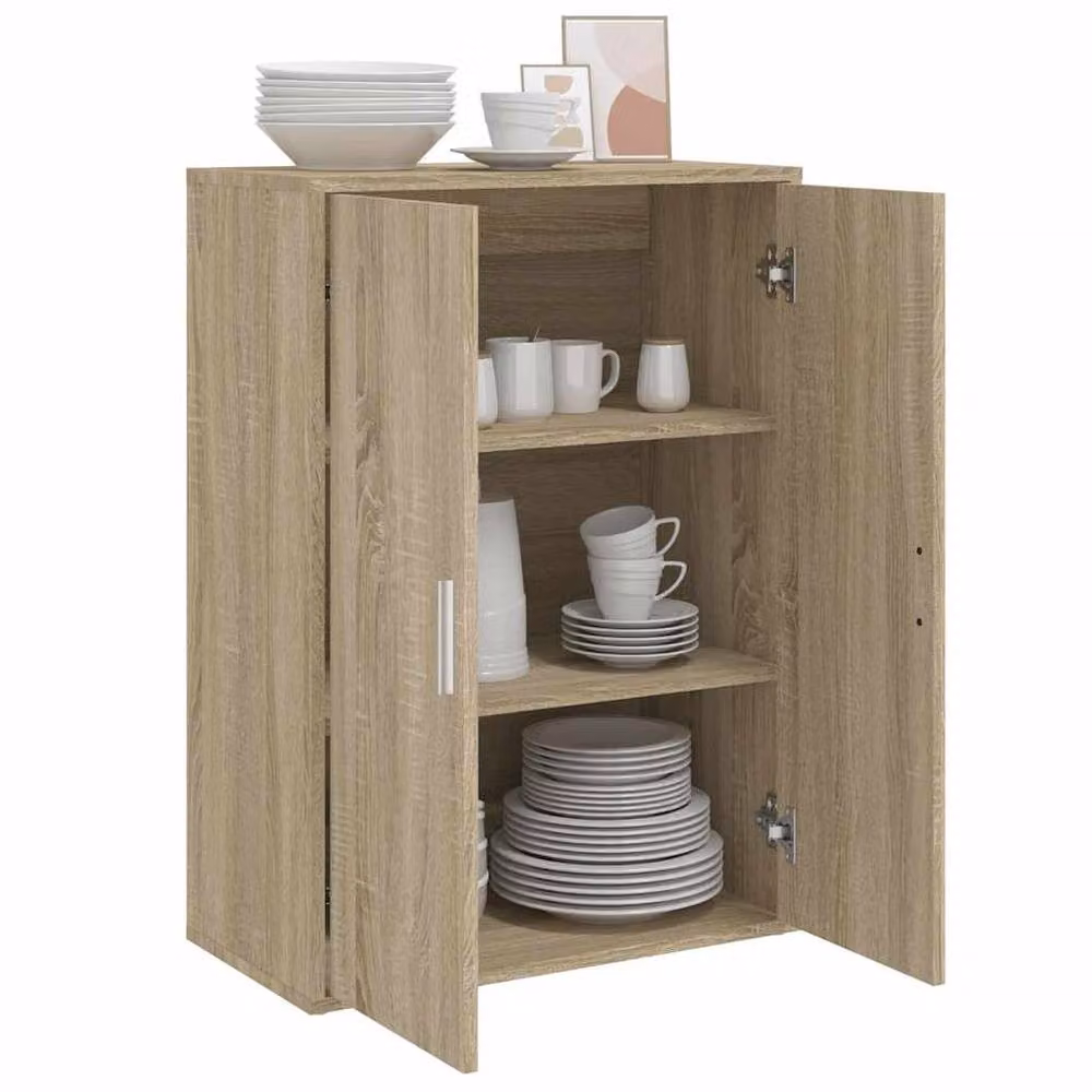 Berkfield Home Sonoma Oak Sideboard in Light Brown, W/D/H: 60 x 31 x 84 cm – 2