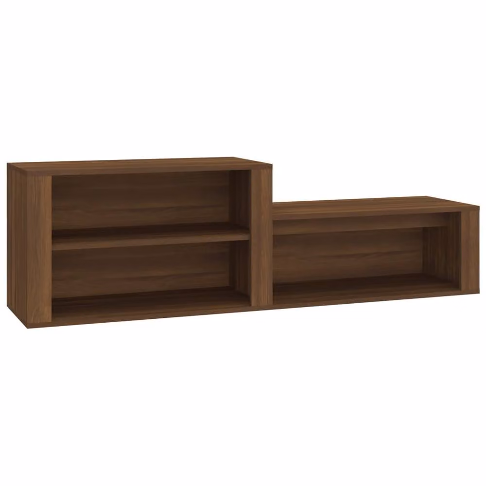 Berkfield Home Brown Oak Shoe Cabinet W: 150 cm, D: 35 cm, H: 45 cm – 2
