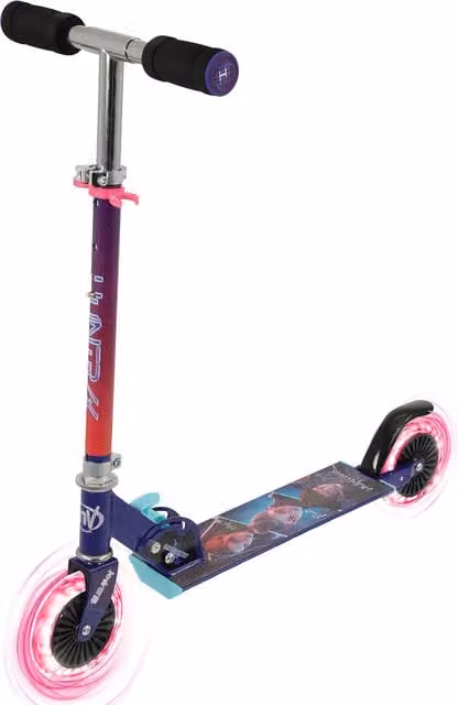 MV Sports KPop Demon Hunters Kids Folding Inline Scooter with LED Lights, Purple
