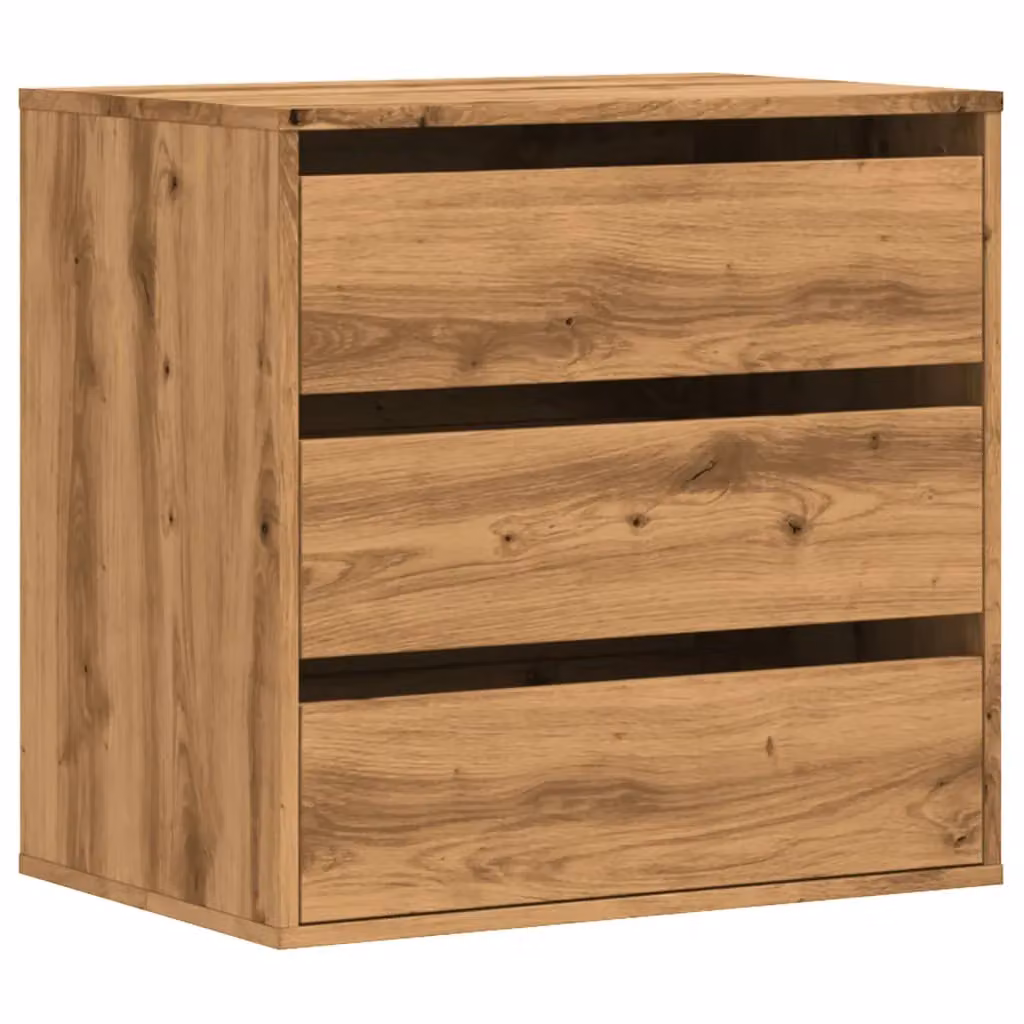 Berkfield Home Artisan Oak Corner Chest of Drawers in Brown, W/D/H: 60 x 41 x 58 cm – 2