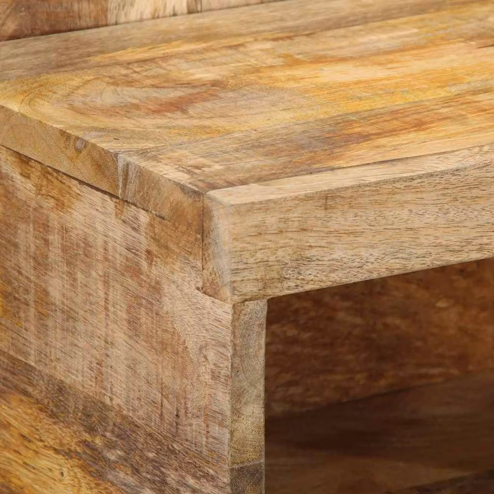Berkfield Home Beautiful Bedside Cabinet in Brown Solid Mango Wood, W/D/H: 50 x 27 x 50 cm – 3