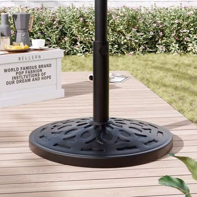 Breeins Heavy Duty Black Resin Parasol Base for Outdoor Patio Umbrellas