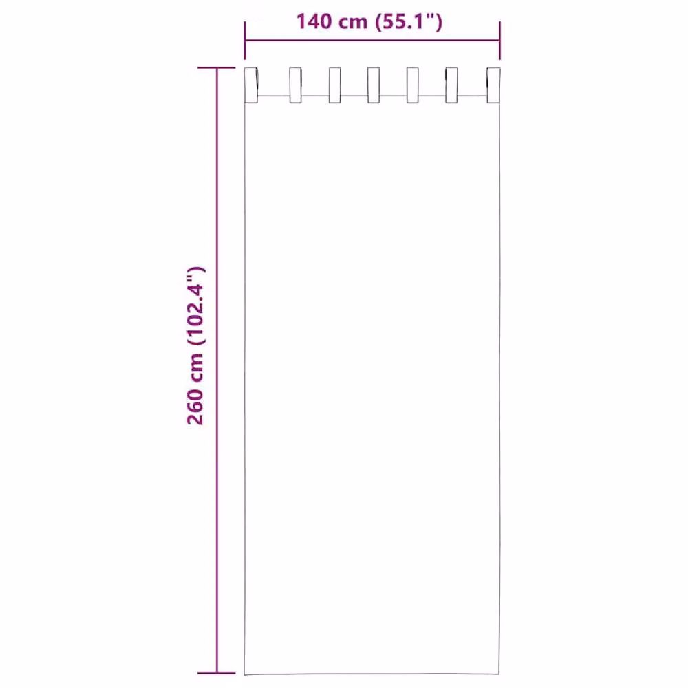 Berkfield Home Pink Voile Fabric Panel Curtains with Tabs, 2 Pack, W: 140 cm, H: 260 cm – 2