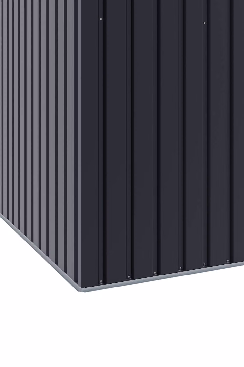 Garden Sanctuary Modern Pent Metal Outdoor Storage Shed in Matt Grey, W/D/H: 152.4 x 91.44 x 91.44 cm – 4
