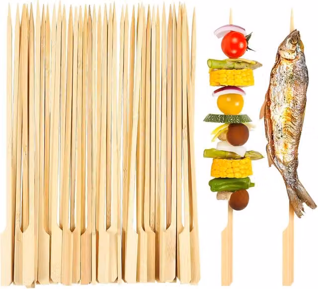 ECONX Brown Bamboo BBQ Skewers, 25cm