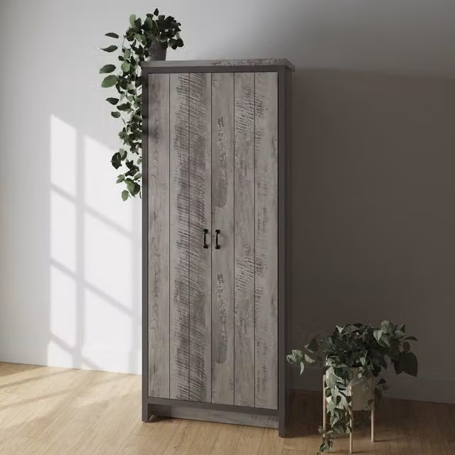 GFW Boston 2 Door Wardrobe in Grey