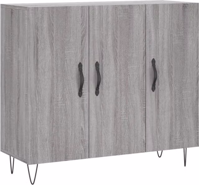 Berkfield Home Modern Grey Sonoma Sideboard W/D/H: 90 x 34 x 80 cm – 1