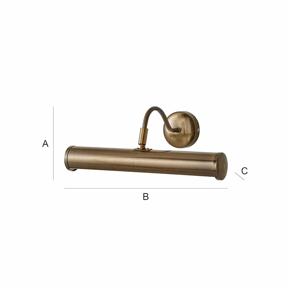 ValueLights Gemini Antique Gold Adjustable Indoor Wall Picture Light – 4