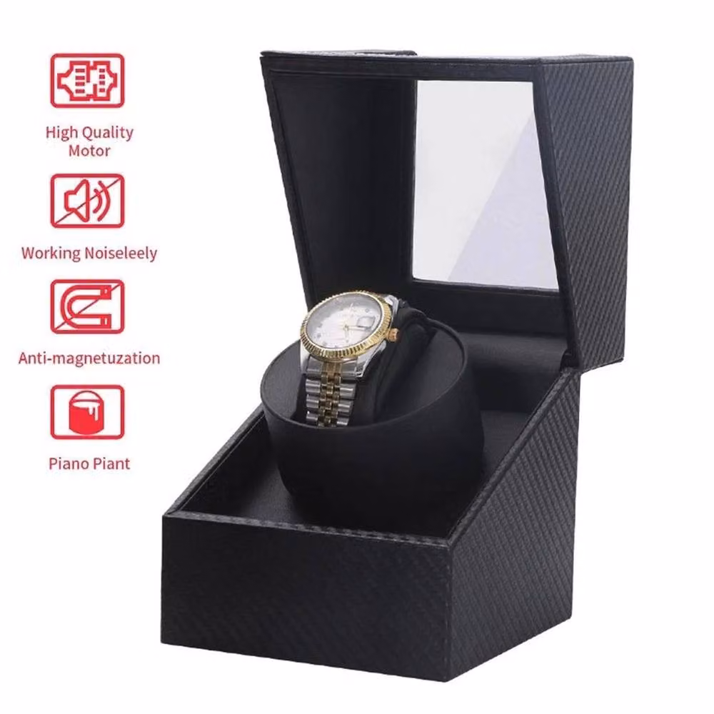 FLAVORA Automatic Watch Winder Display Case in Black – 2