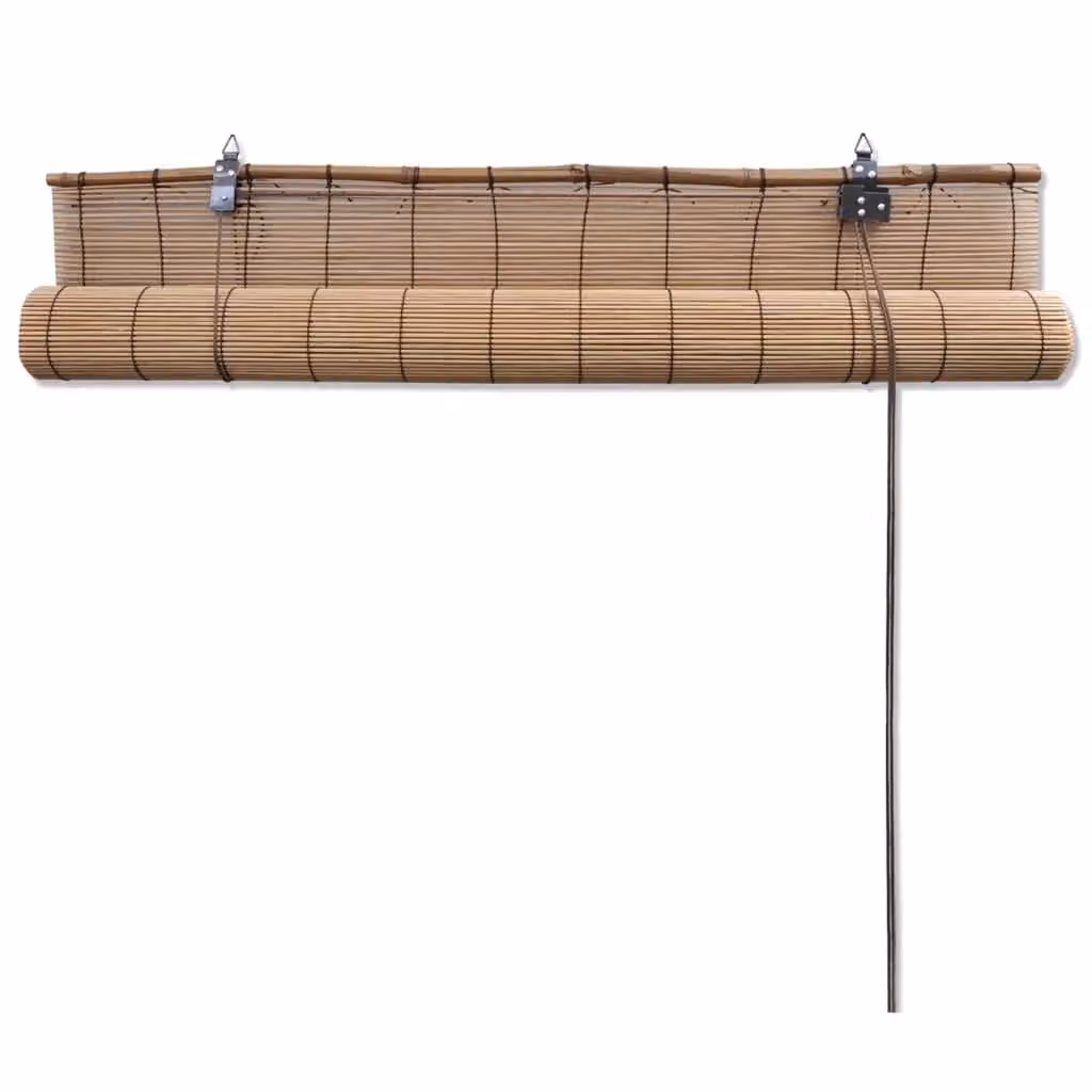 Berkfield Home Brown Bamboo Roller Blind W: 150 cm, H: 160 cm – 3