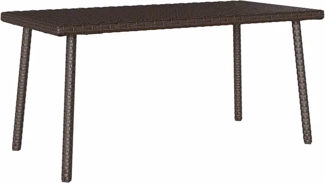 Berkfield Home Garden Rectangular Coffee Table in Brown Poly Rattan, W: 80 cm, D: 40 cm, H: 37 cm