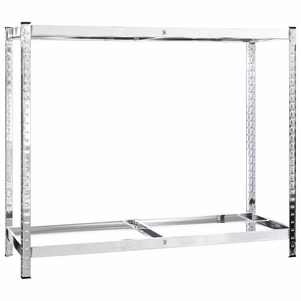 Berkfield Home 2-Layer Silver Steel Tire Rack, W/D/H: 110 x 40 x 110 cm – 2