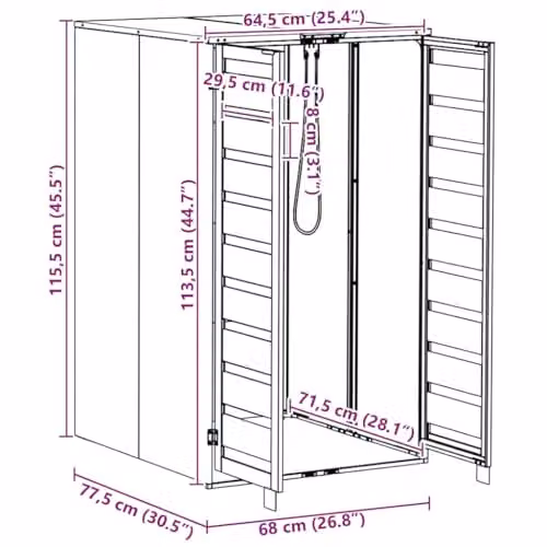 vidaXL Steel Wheelie Bin Storage with Gas Lift-up Lid for 240L Bins, Anthracite – 3