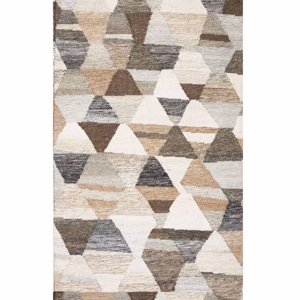Wyld and Coco Multicolour Boho Kilim Rug, Wool and Cotton Flat Weave with Fringes, W: 80 cm, L: 150 cm – 2