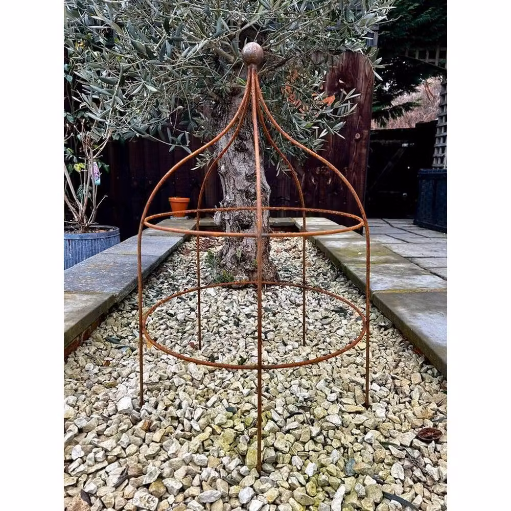 Poppyforge Paris Copper Steel Cloche Plant Support Obelisk, W: 43.2 cm, D: 43.2 cm, H: 72.4 cm – 2