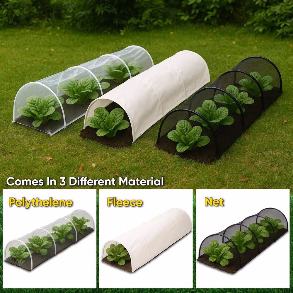 NESTLUNE 3-Piece Multicolour Garden Grow Tunnel for Vegetable and Plant Protection, W/D/H: 100 x 15 x 15 cm – 3