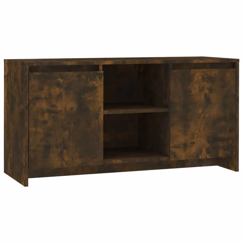 Berkfield Home Smoked Oak TV Cabinet in Brown, W/D/H: 102 x 37.5 x 52.5 cm – 2