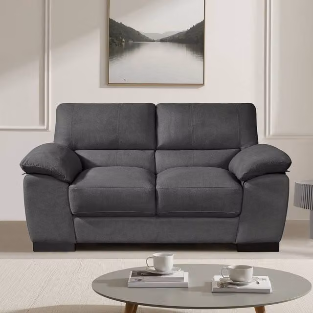 Artemis Home Mellette 2 Seater Fabric Sofa in Grey – 1