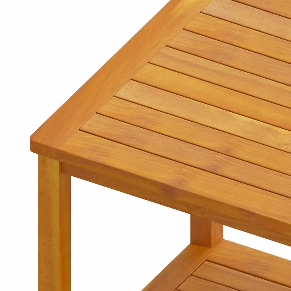 Berkfield Home Solid Acacia Wood Side Table, Brown, W/D/H: 45 x 45 x 45 cm – 4