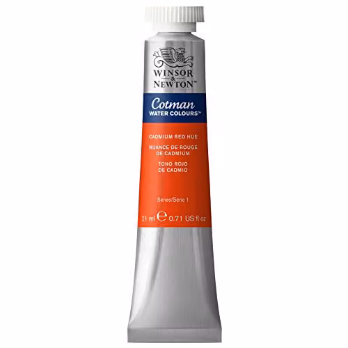 Winsor & Newton Cotman Watercolour Paint, Cadmium Red Hue, 21ml – 2