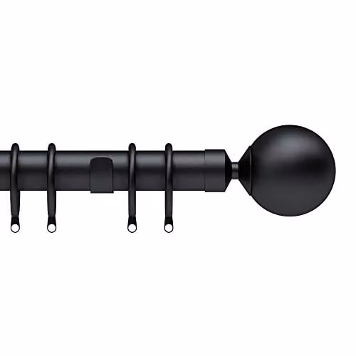 SPEEDY Nikola Fixed Straight Pole Set in Black, Height: 125 cm, Diameter: 28 mm