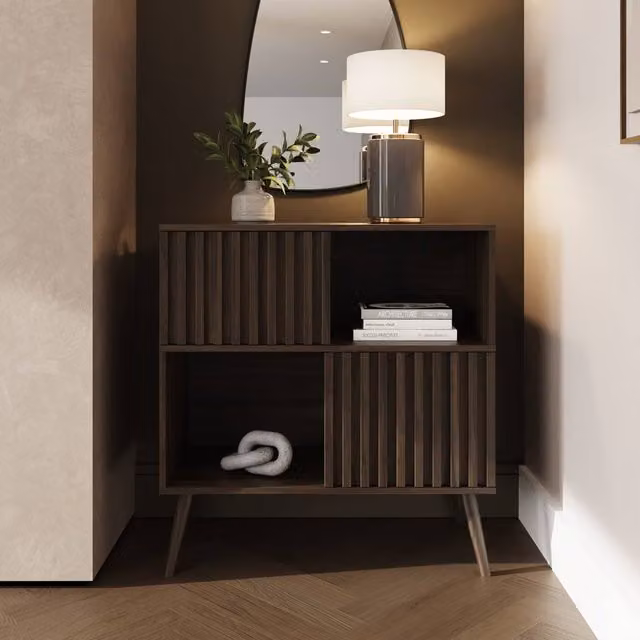 GFW Rowan Compact Sideboard in Walnut Brown – 1